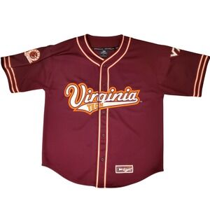 Virginia Tech Hokies Baseball Jersey Vintage 90s Maroon Mens XL Colosseum VT